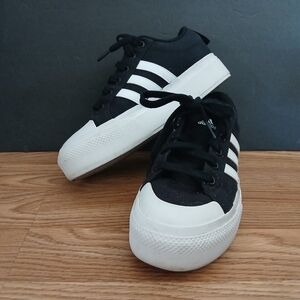 Adidas Classic Black and White Platform Shoes
